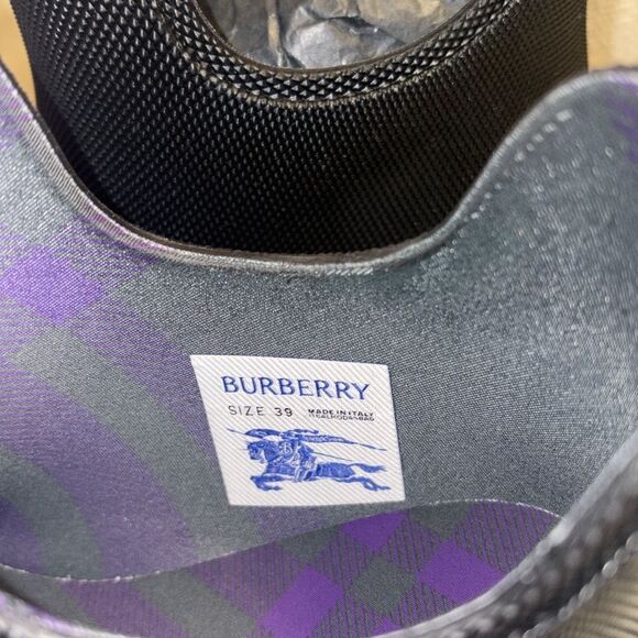 Burberry Marsh Rubber Short Rain Boots Women's NEW IN BOX 8 Black Slip On $820 - Picture 6 of 9